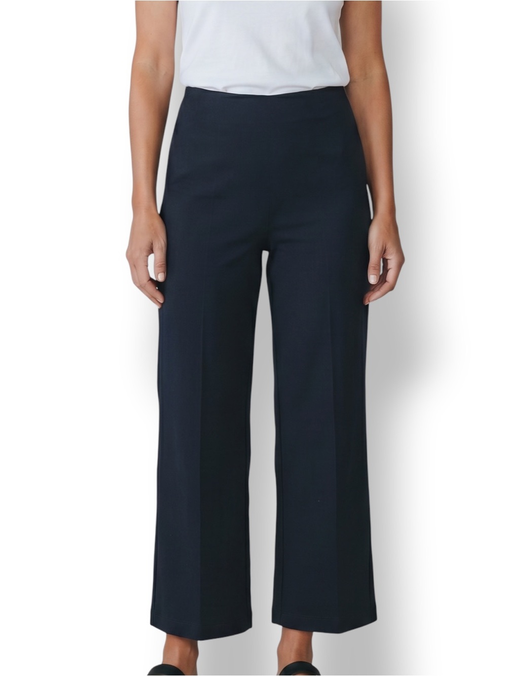 4/$20 Ellen Tracy Black Wide Leg Pull-On Pants Women’s Size 8 Made in USA